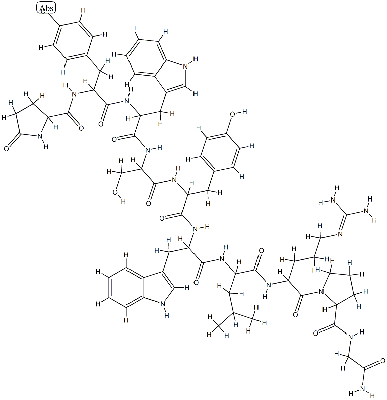 LHRH, 4-ClPhe(2)-Trp(3,6)- Struktur