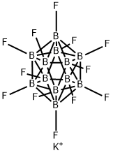 Potassium dodecafluoro-closo-dodecarborate Struktur