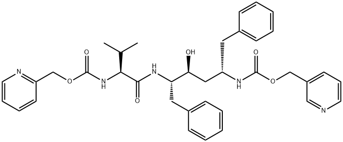 144141-97-9 pyridin-3-ylmethyl N-[(2S,4S,5S)-4-hydroxy-5-[[(2S)-3-methyl-2-(pyridi n-2-ylmethoxycarbonylamino)butanoyl]amino]-1,6-diphenyl-hexan-2-yl]car bamate