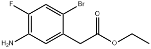 2-溴-4-氟-5-氨基苯乙酸乙酯,1442471-26-2,结构式