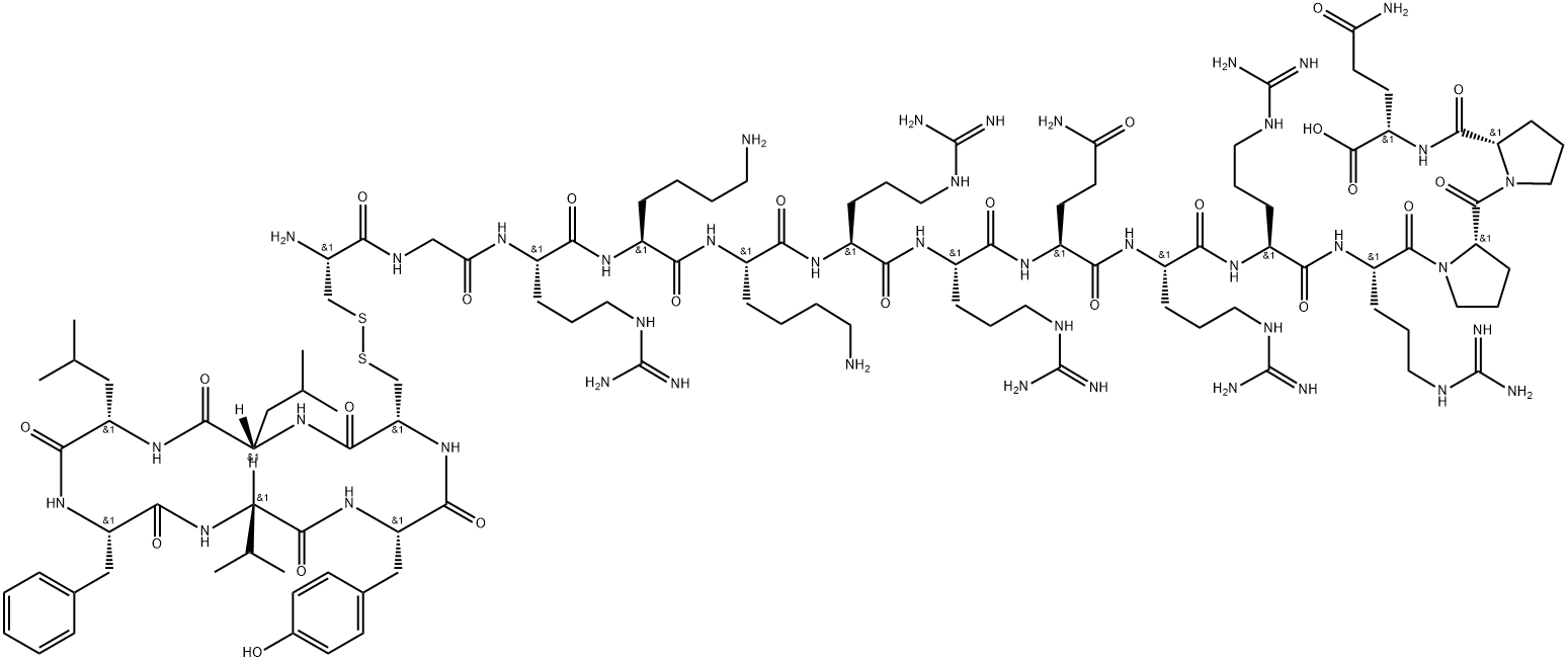 TAT-cyclo-CLLFVY, 1446322-66-2, 结构式