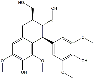 (1S)-1α-(3,5-Dimethoxy-4-hydroxyphenyl)-6,8-dimethoxy-7-hydroxy-1,2,3,4-tetrahydronaphthalene-2β,3α-dimethanol Structure