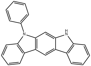 5-Phenyl-5,7-dihydroindolo[2,3-b]carbazole 化学構造式