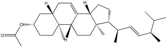 5α-Ergosta-7,22-dien-3β-ol acetate 结构式
