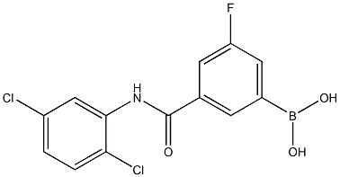 (3-((2,5-二氯苯基)氨基甲酰基)-5-氟苯基)硼酸,1449132-54-0,结构式