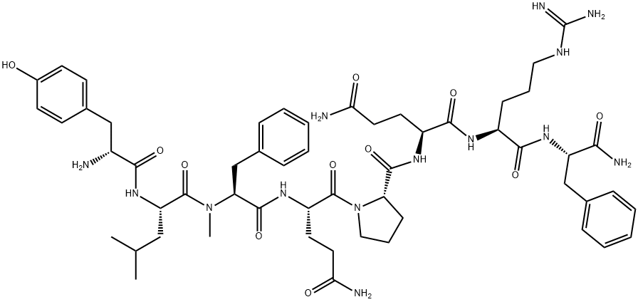 (D-TYR1,N-ME-PHE3)-NEUROPEPTIDE FF Struktur