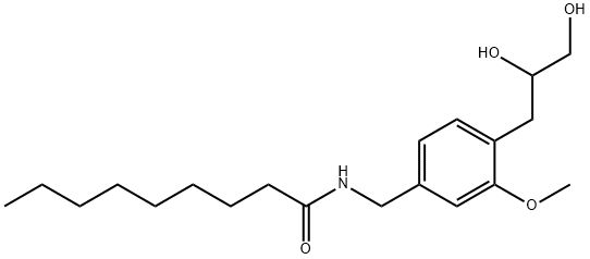 N-(4-O-glycerol-3-methoxybenzyl)nonivamide 结构式