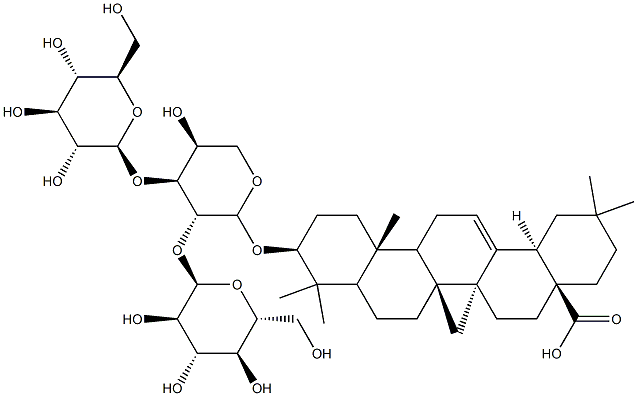 3-O-(glucopyranosyl-1-4-glucopyranosyl-1-4-arabinopyranosyl)oleanolic acid Structure