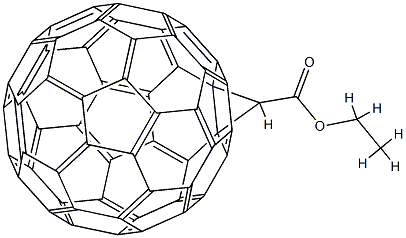 (1,2-METHANOFULLERENE C60)-61-CARBOXYLIC ACID ETHYL ESTER Structure