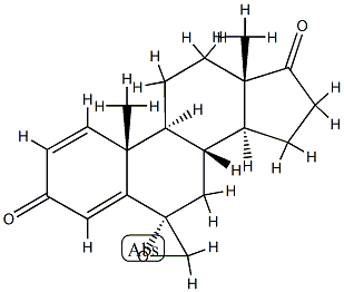 (2S,8R,9S,10R,13S,14S)-10,13-二甲基-7,8,9,11,12,13,15,16-八氢螺[环戊二烯并[A]菲并-6,2-噁丙环]-3,17(10H,14H)-二酮, 152764-24-4, 结构式