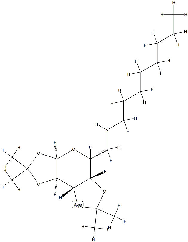 6-desoxy-6-n-octylamino-1,2-3,4-di-O-isopropylidenegalactopyranose Struktur