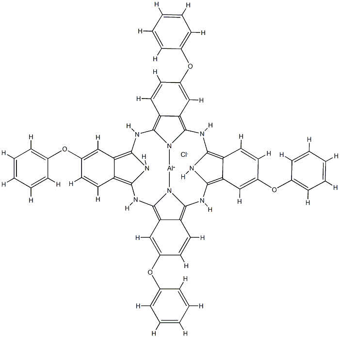 ALUMINUM 2,9,16,23-TETRAPHENOXY-29H,31H- PHTHALOCYANINE CHLORIDE Structure