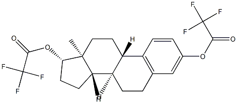 Estra-1,3,5(10)-triene-3,17β-diol bis(trifluoroacetate) Struktur