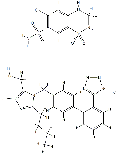Losartan-hydrochlorothiazide mixture Struktur