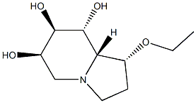 6,7,8-Indolizinetriol,1-ethoxyoctahydro-,[1R-(1alpha,6bta,7bta,8alpha,8abta)]-(9CI) Struktur