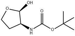 Carbamic acid, (tetrahydro-2-hydroxy-3-furanyl)-, 1,1-dimethylethyl ester, (2R- Structure