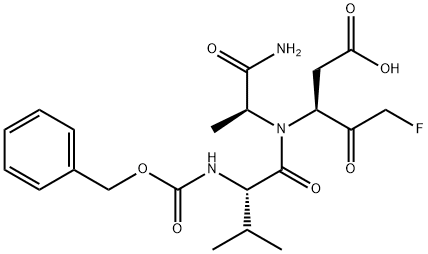 Z-VAL-ALA-ASP-(OH)-FLUOROMETHYL KETONE, 161401-82-7, 结构式