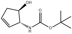 Carbamic acid, (5-hydroxy-2-cyclopenten-1-yl)-, 1,1-dimethylethyl ester, (1R- Structure