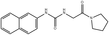 N-2-萘基-N'-[2-氧代-2-(1-吡咯烷基)乙基]脲,1624117-53-8,结构式