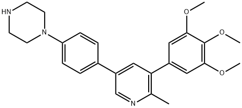 3-(3,4,5-トリメトキシフェニル)-2-メチル-5-(4-ピペラジノフェニル)ピリジン