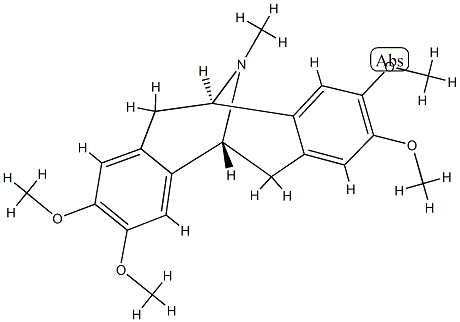 (5R)-5,6,11,12-Tetrahydro-2,3,8,9-tetramethoxy-N-methyldibenzo[a,e]cycloocten-5α,11α-imine 结构式
