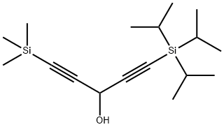 1-(triisopropylsilyl)-5-(triMethylsilyl)-1,4-dipentayne-3-ol Struktur