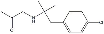 1-(p-クロロ-α,α-ジメチルフェネチルアミノ)プロパン-2-オン 化学構造式