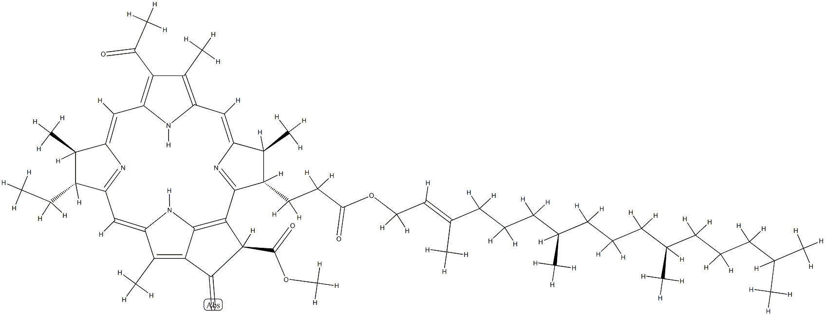 バクテリオフェオフィチン 化学構造式