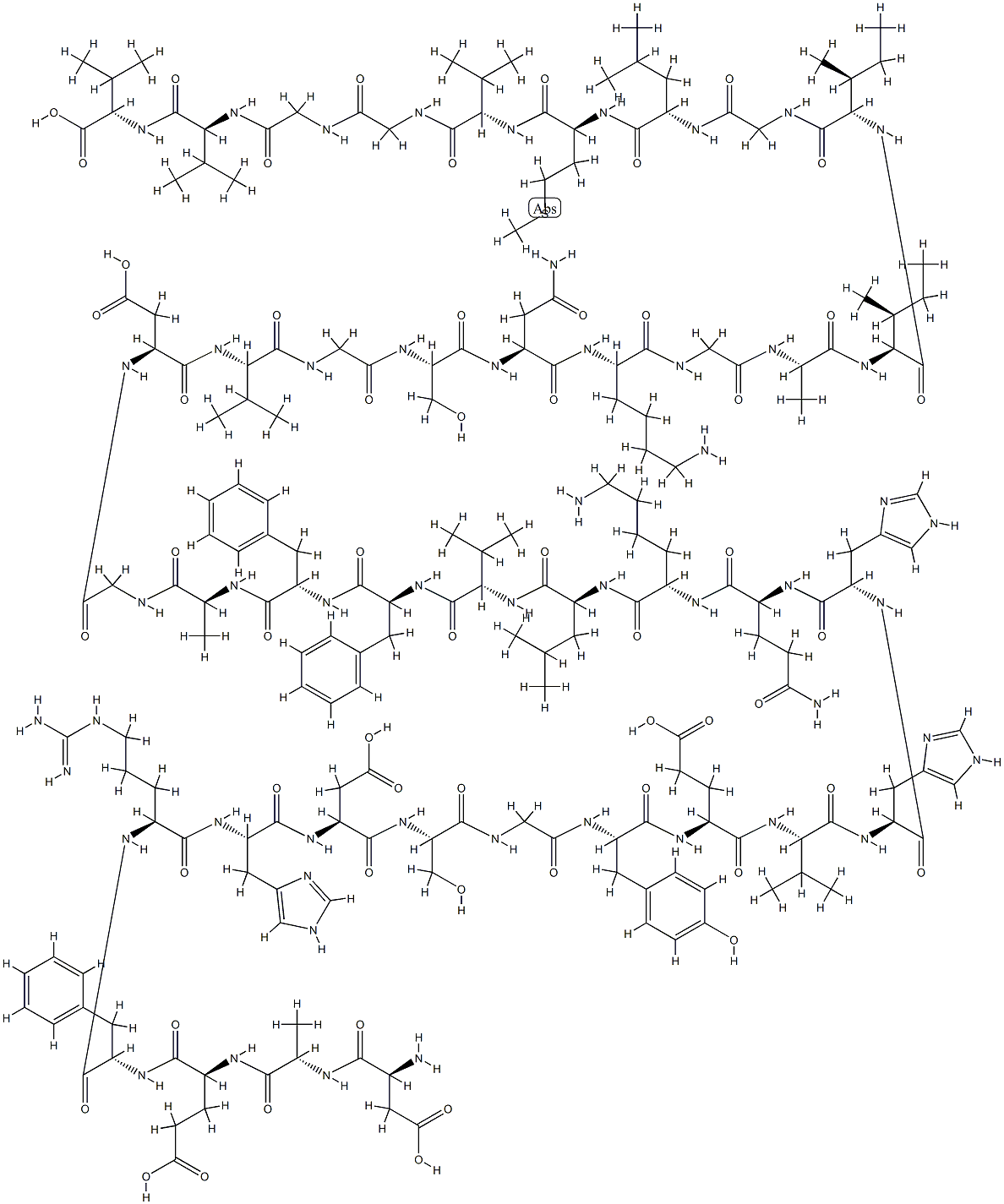 (GLY22)-AMYLOID Β-PROTEIN (1-40) 结构式