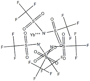 三(三氟甲烷磺酰亚胺)镱 结构式