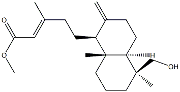 (13E)-19-ヒドロキシラブダ-8(17),13-ジエン-15-酸メチル 化学構造式