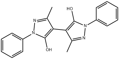 3,3'-diMethyl-1,1'-diphenyl-1H,1'H-4,4'-bipyrazole-5,5'-diol Struktur