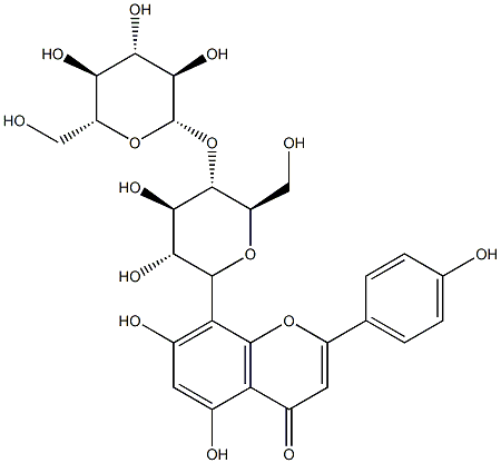 牡荆素-4''-O-葡萄糖苷 结构式