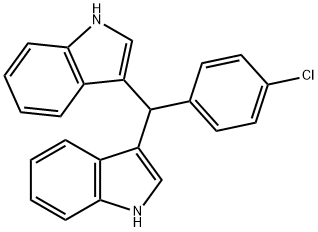 3,3′-(4-クロロベンジリデン)ジ(1H-インドール) 化学構造式