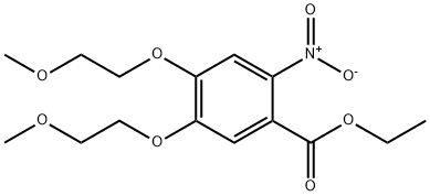 4,5-二(2-甲氧基乙氧基)-2-硝基苯甲酸乙酯, 179688-26-7, 结构式