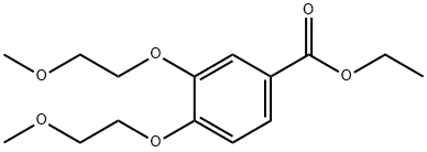 3,4-二(2-甲氧基乙氧基)苯甲酸乙酯,183322-16-9,结构式