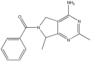 (5-amino-3,9-dimethyl-2,4,8-triazabicyclo[4.3.0]nona-2,4,10-trien-8-yl )-phenyl-methanone Structure