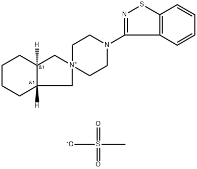 (3aR,7aR)-4'-(1,2-Benzisothiazol-3-yl)octahydrospiro[2H-isoindole-2,1'-piperaziniuM] Methanesulfonate 化学構造式