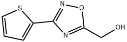 [3-(2-チエニル)-1,2,4-オキサジアゾール-5-イル]メタノール 化学構造式