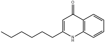 2-ヘキシルキノリン-4(1H)-オン 化学構造式