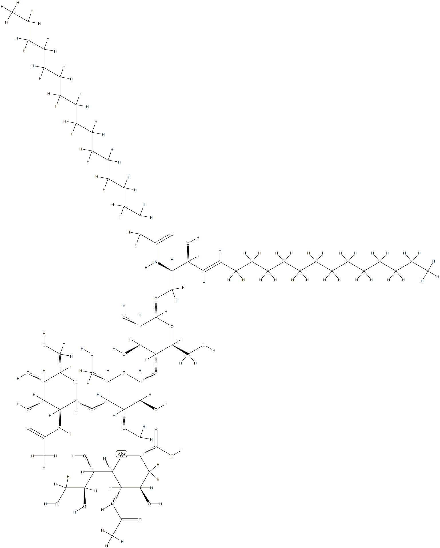 单唾液酸神经节苷脂GM2, 19600-01-2, 结构式