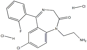 二去乙基氟西泮二盐酸盐,19603-97-5,结构式