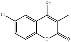 2H-1-Benzopyran-2-one, 6-chloro-4-hydroxy-3-Methyl- Structure