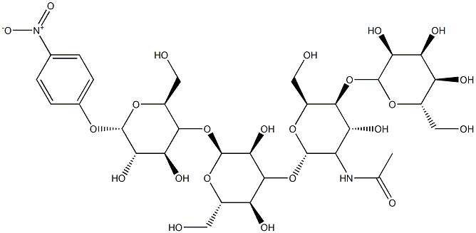Galβ(1-4)GlcNAcβ(1-3)Galβ(1-4)Glc-β-pNP 化学構造式