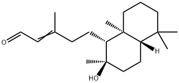 5-[(1R,4aα)-Decahydro-2α-hydroxy-2,5,5,8aβ-tetramethylnaphthalen-1β-yl]-3-methyl-2-pentenal Structure