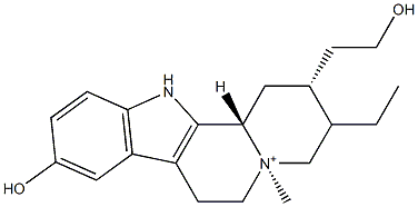 10,17-Dihydroxy-4β-methylcorynan-4-ium Structure