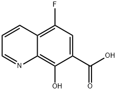 7-Quinolinecarboxylicacid,5-fluoro-8-hydroxy-(9CI) 化学構造式