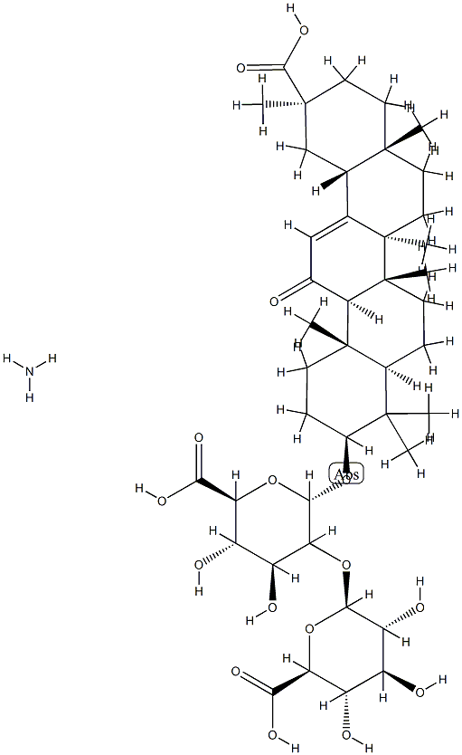 甘草酸单铵盐水合物,207300-84-3,结构式