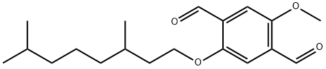 2-甲氧基-5-(3′,7′-二甲基辛氧基)对苯二甲醛, 207394-56-7, 结构式