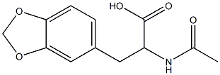 α-(Acetylamino)-1,3-benzodioxole-5-propanoic acid Structure